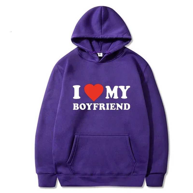 I Love My Boyfriend Girlfriend Printed Hoodie Couple Fashion Sports Shirt Harajuku Casual Top W251027