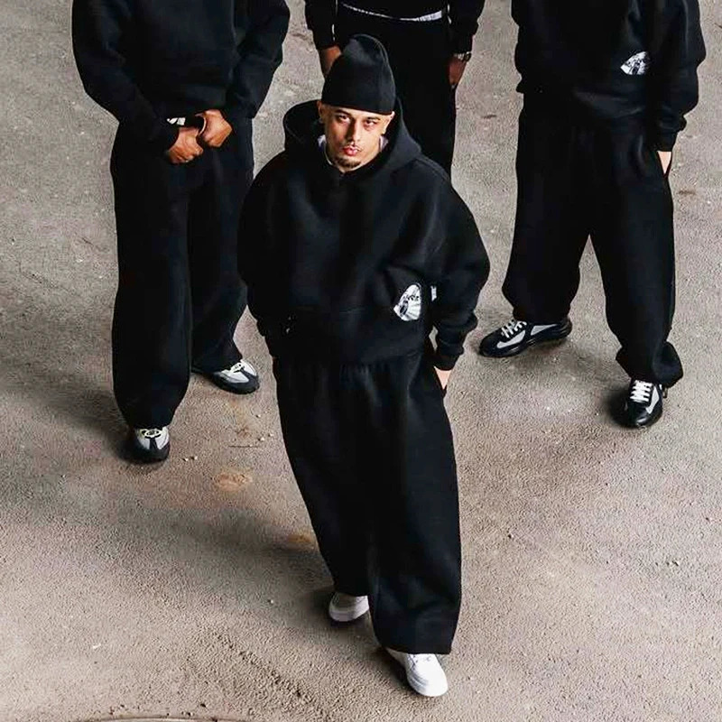 Fashionable Street Style Embroidered Sweatpants Autumn Winter Casual Pants Versatile Personality Couples Pan 251027