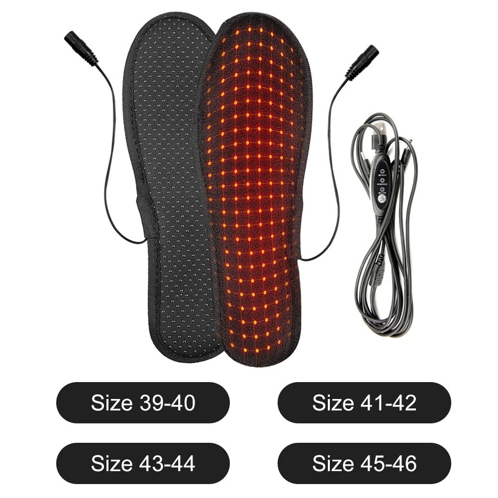 USB Heated Shoe Insoles Electrically Heating Insoles USB Heating Feet Warmer for Women Men251020