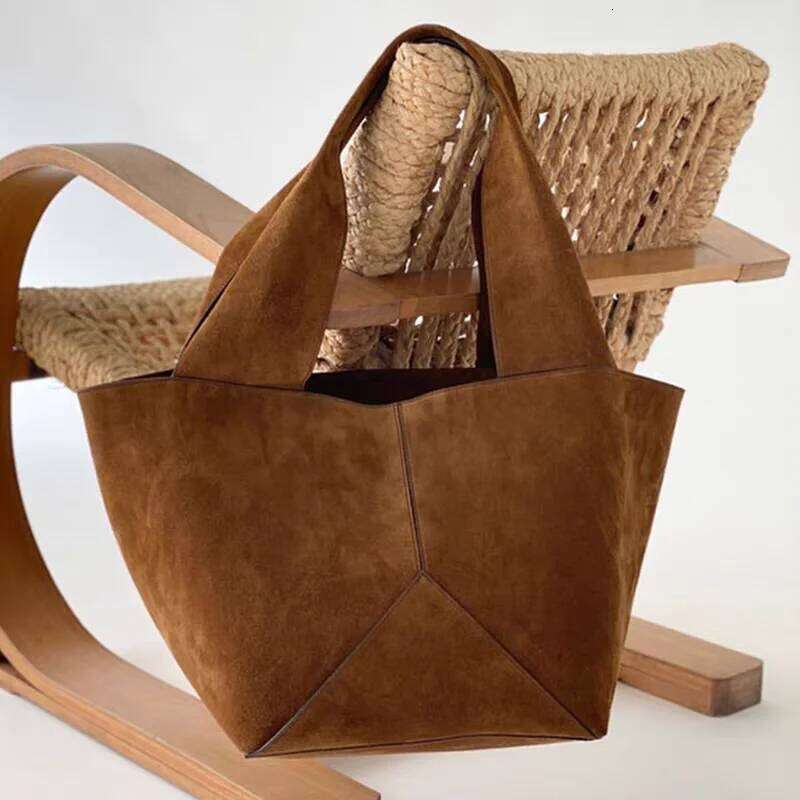 Brand Women's Shoulder High-End Suede Frosted Leather Versatile Tote Bag Large Capacity Fashionable Ing Handbag