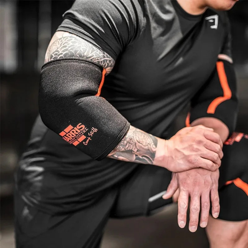 1 Pair 9mm Elbow Pads or Knee Pads for Gym Fitness Bench Press Deadlift Weightlifting Crossfit Sports Knee SleeveElbow Sleeve 251023