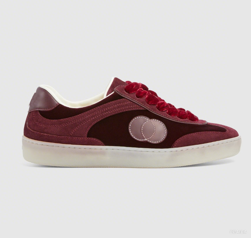 Suede Slipper Red Suede Sneakers TOP Quality Leather and Suede Trimmed Coated Canvas Jacquard Sneakers