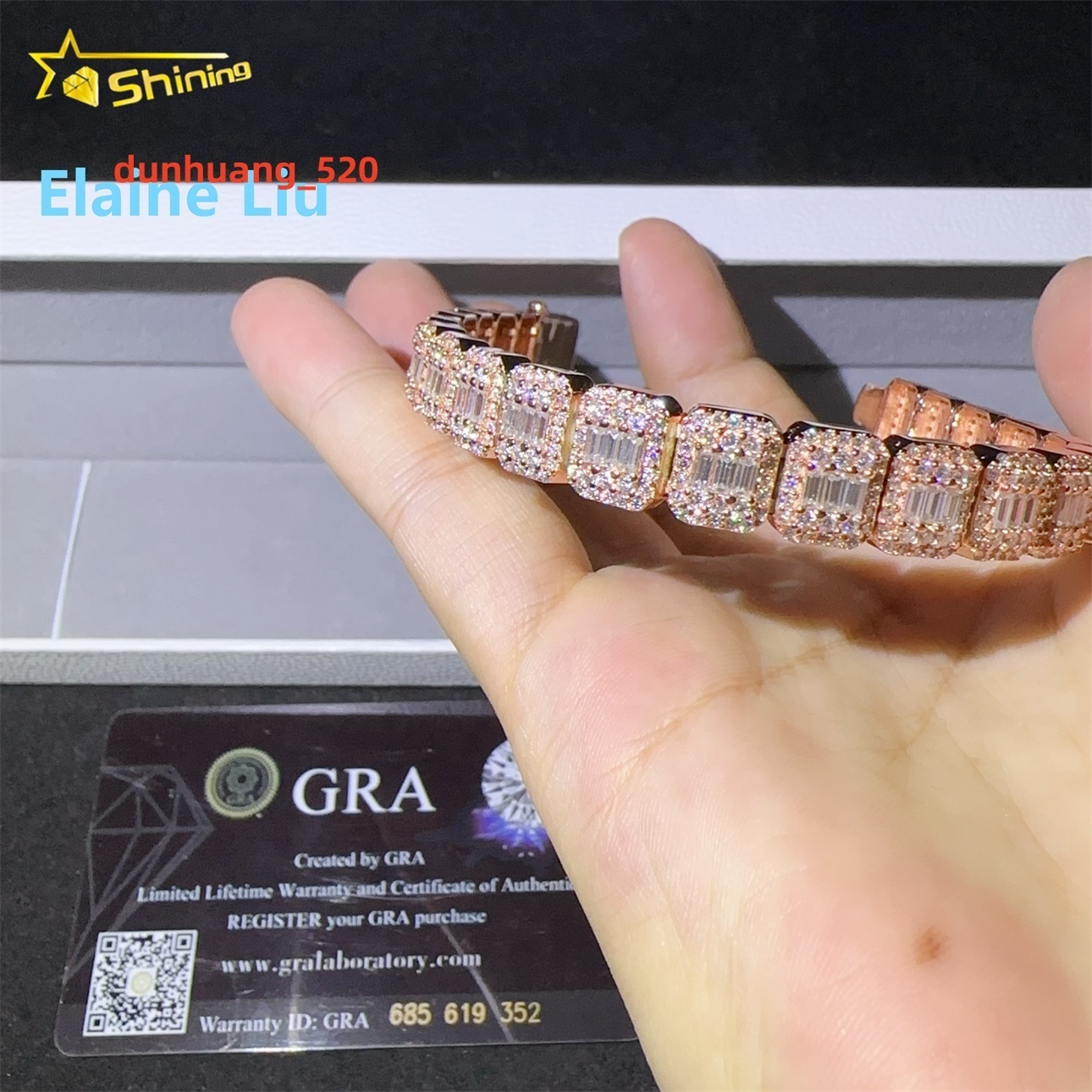 Pass Diamond Tester Luxury Hip Hop Cuban Link Iced Out Jewelry 925 Sterling Silver Moissanite Cuban Link Chain Necklace Bracelet