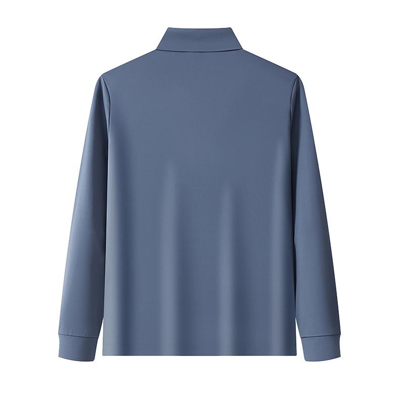 7A Antibacterial UV Protection Seamless Anti-Wrinkle Collared Long-Sleeve Polo Shirt Unisex Style 7 Colors JX-N1006