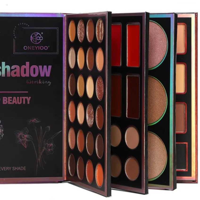 New 55Color Eyeshadow Palette Lipstick Highlighter Contour Palette Professional Makeup Kit with Shimmer Matte Eye ShadowsXJ251027