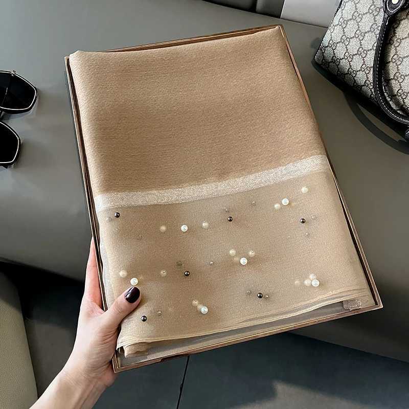 2023 Luxury Brand Wen Fashion Scarf Plain Solid Silk Linen Shawls Scarves Summer Lady Banda Foard HijabW251027