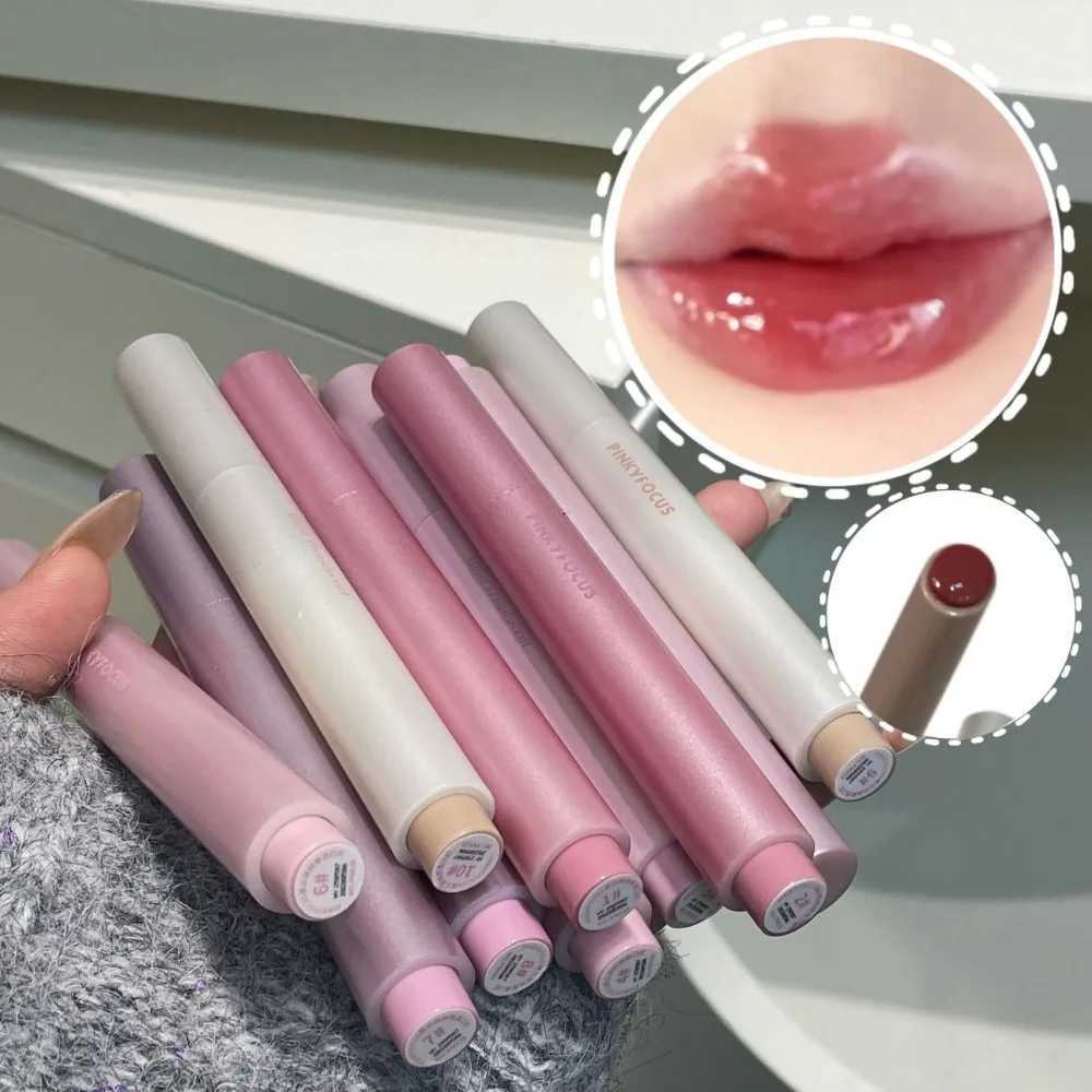 Diamond Pink Glitter Solid Jelly Lip Gloss Pen Moisturizing Mirror Water Lipstick Light Filmforming NonFading Gloss Cosmetic W251027
