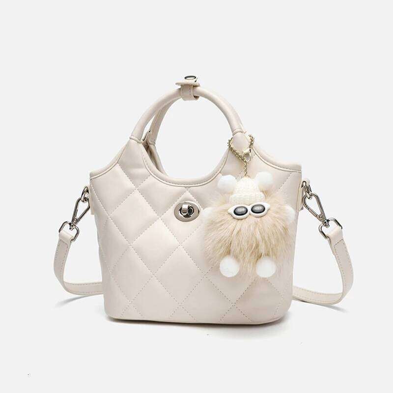 New Women's One-Shoulder Crossbody Basket Bucket Fashionable High-Quality Bag High-End Soft Leather Dia Handbag