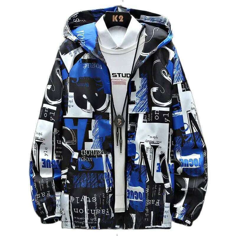 Spring Windbreakers Casual Hooded Jacket New Cool Waterproof Coat Male Outerwear Men's CLothing Plus Size