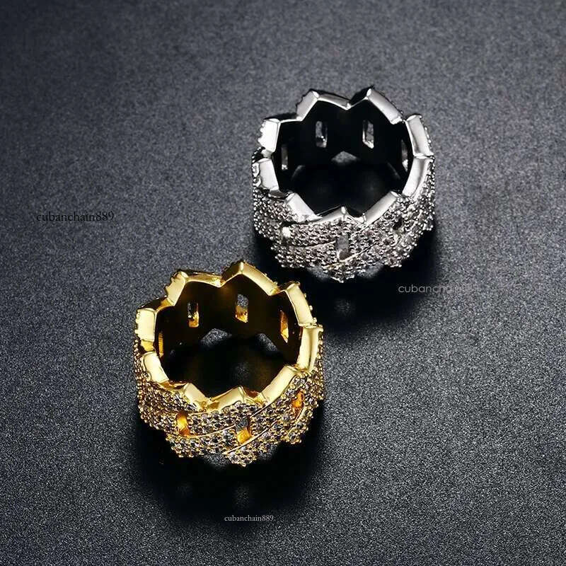 Men Trendy Moissanite Rings S Sterg Sier Good Quality Bg Ice Out Hip Hop Punk Ring Cuban k Finger Jewelry