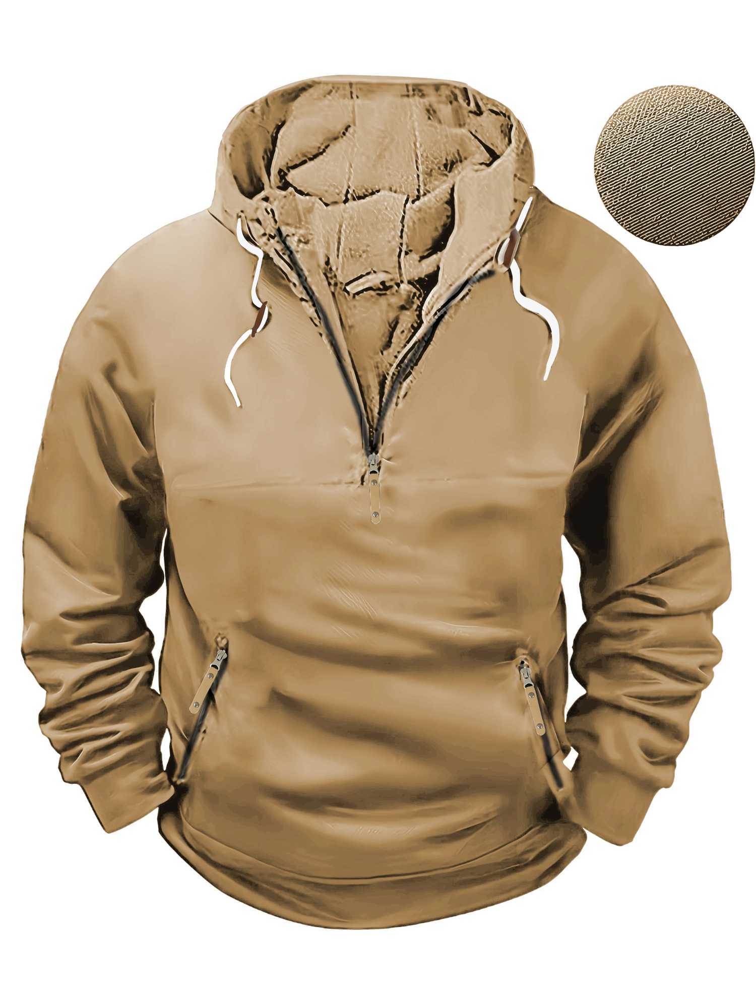 Trendy mens new mens casual hoodie quality workwear zipper long sleeved pullover fashionable hoodie W251027