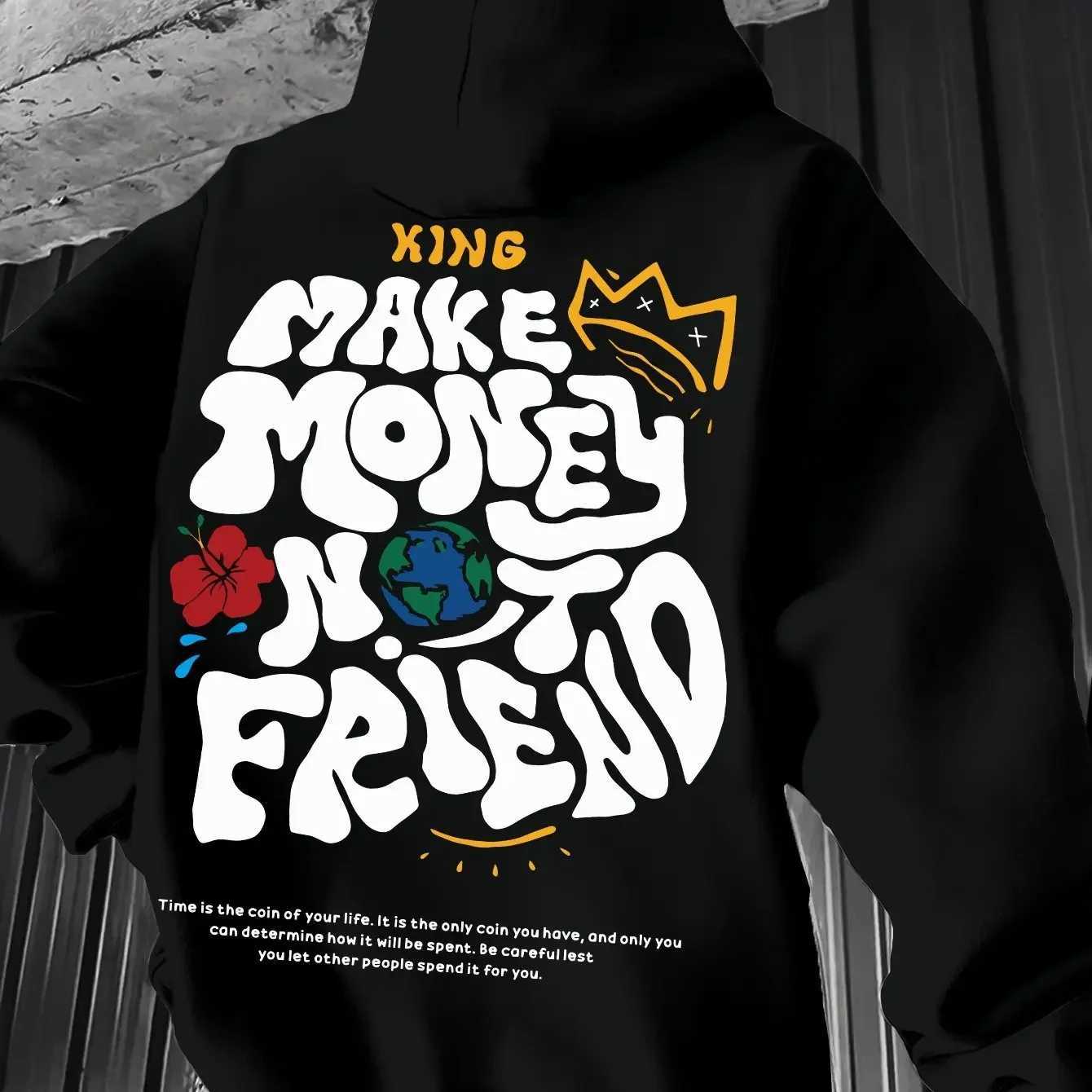 2025 Mens Casual Hoodie SpringAutumn Fashion Geometric Pattern Knit Fabric Regular Fit Polyester Stretchy Crew Neck W251027