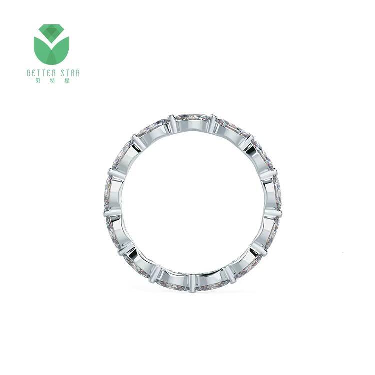 Engagement Real Gold Ring Band 14k 18k CVD Lab Created Diamond Ring Pave Diamond Engagement Ring Jewelry Women Design