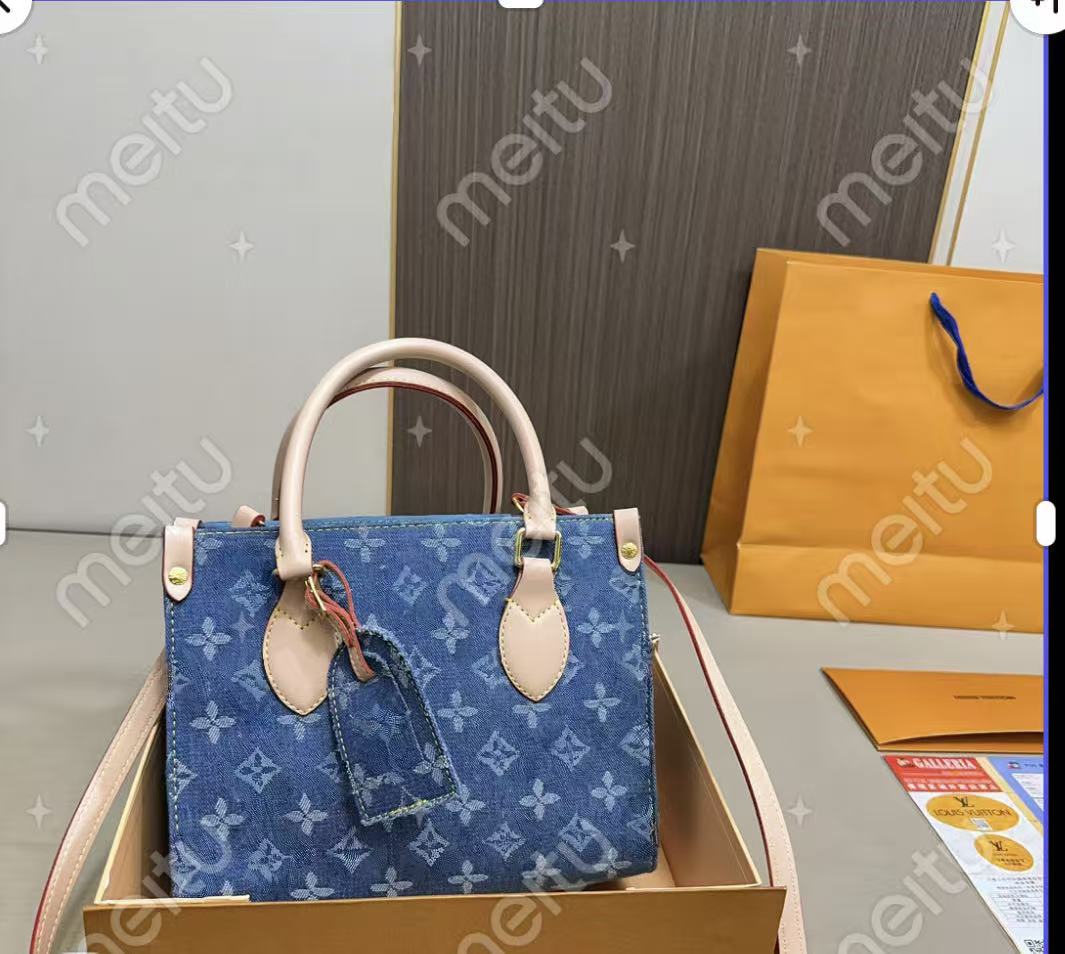 Denim Vintage Designer Elegant Half-Moon Luxury bags Fashion women's leather embossed crossbody bag old flower chain handbag letter striped crossbody bag Hobo bag