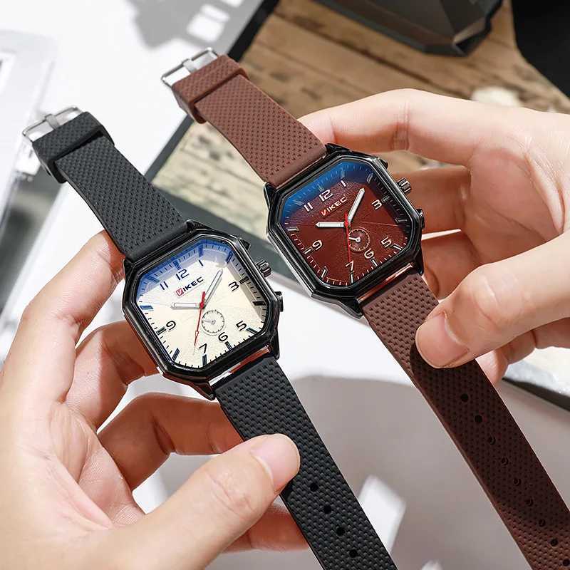 Brand Big Dial Men Watch Dropshipping Square Sports Watch Luxury Silicone Strap Gift Clock Student Wristwatch WholesaleT251027