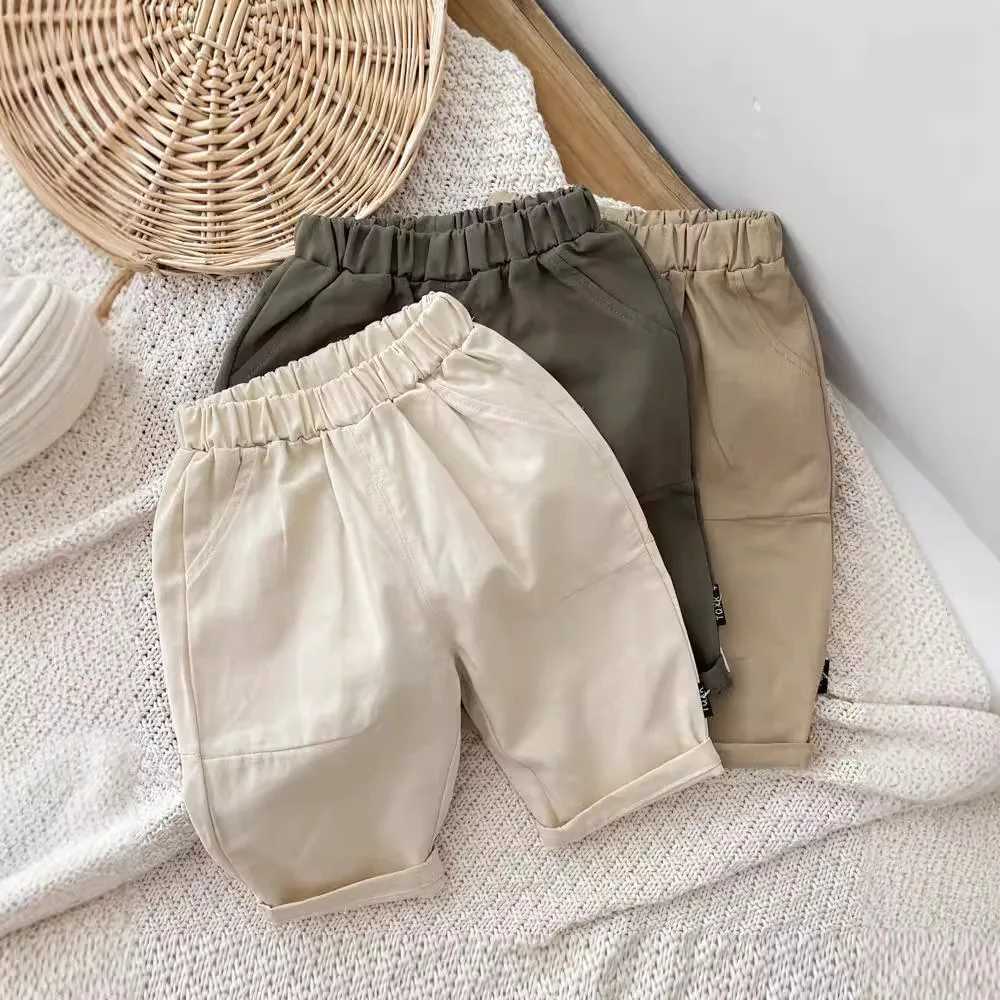 Baby Boys and Girls Casual Pants Infant Solid Color Comfortable Trousers With Pockets Fashion Kids Cargo Pants for 1 2 3 4 5YT251027