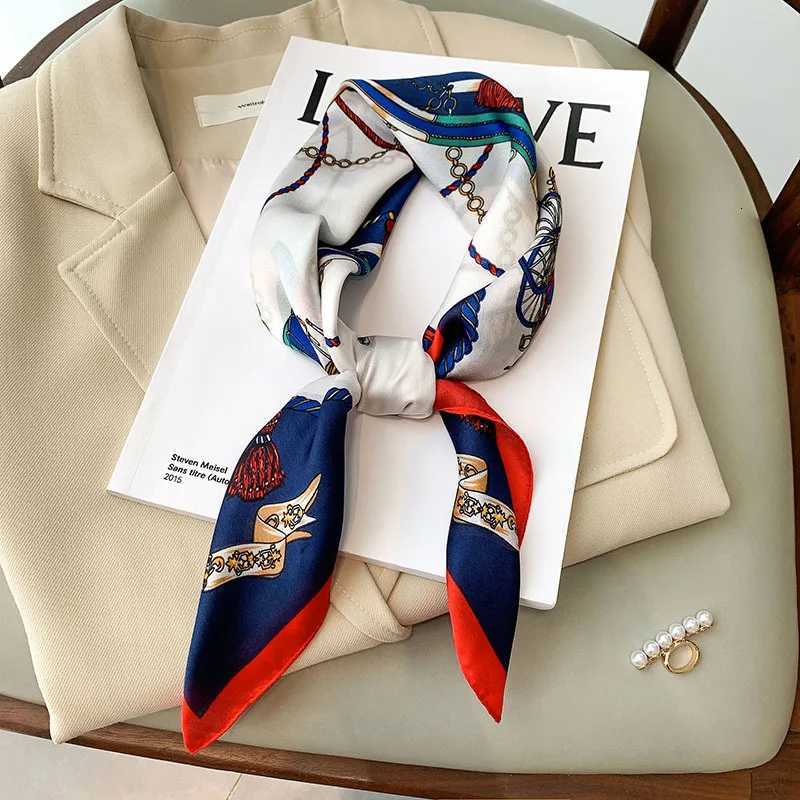 Luxury Brand Silk Satin Scarf For Wen Kerchi Neck Scarfs 70cm Square Shawls and Wrpas Scarves For LadiesW251027