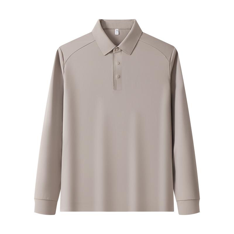 7A Antibacterial UV Protection Seamless Anti-Wrinkle Collared Long-Sleeve Polo Shirt Unisex Style 7 Colors JX-N1006