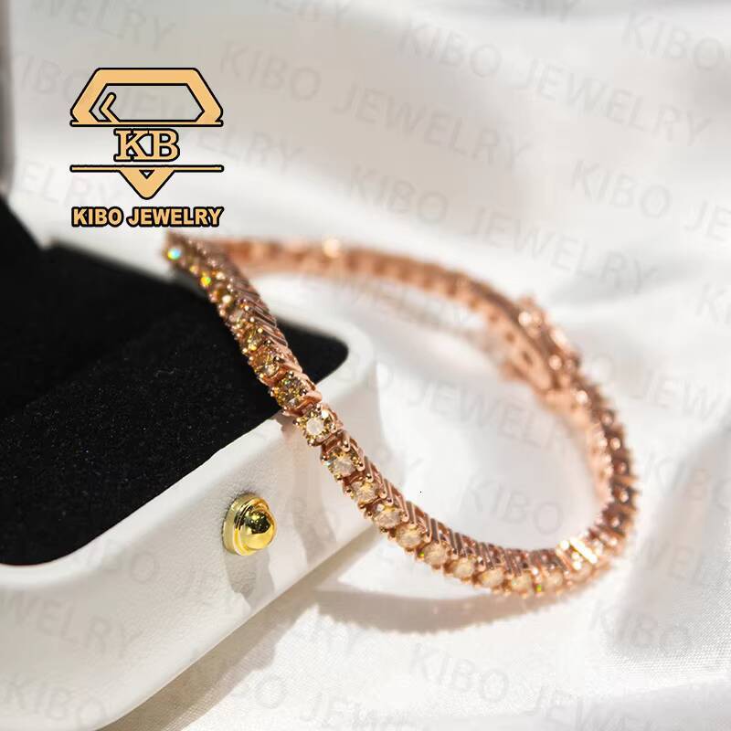 Hip Hop Tennis Chain Bracelet Certified 3mm 925 Silver VVS Moissanite Diamond Jewelry Low Price Ever Mens and Womens