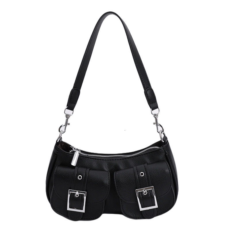 Free shipping designer bag Korean Style Niche Fashion Trend Underarm Bag Autumn New Multi-Pocket Baguette Motorcycle Bag Single Shoulder for Women