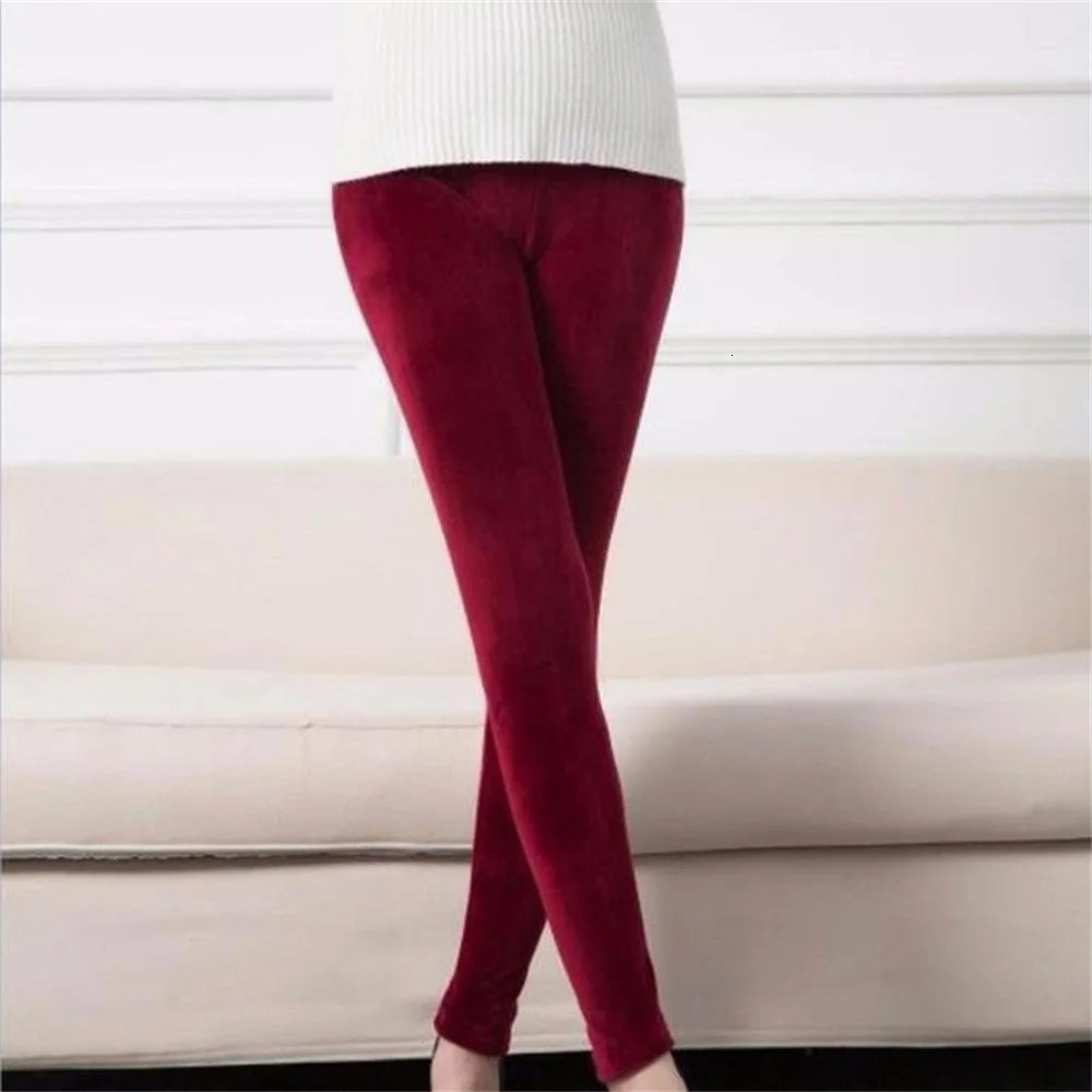 Korean Warm Pants Knit Autumn Winter Fashion Plus Thick Velvet Warm Double Sided Cashmere Leggings High Waist Thermal Leggings 251027