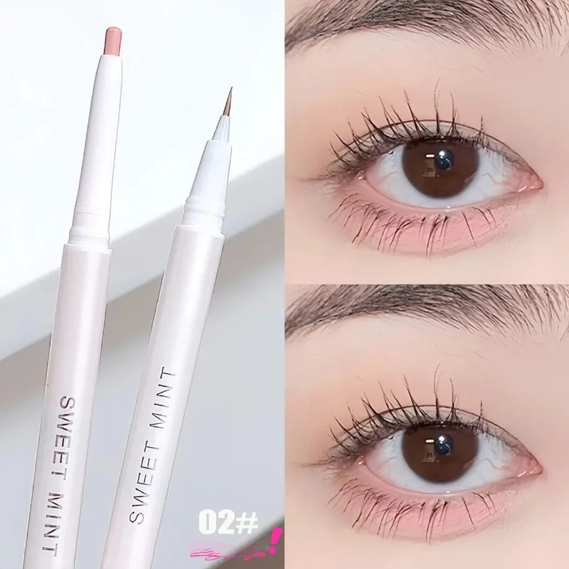 Double Headed Eyeliner Lying Silkworm Pen Diamond Glitter 2in1 Eyes Makeup Pink Sequin Eyeshadow Highlighter Korea Cosmetics 251027