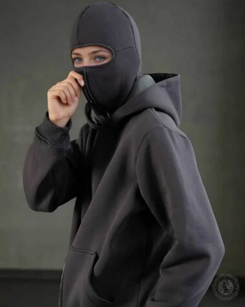 2025 Male Men women Balaclava Y2K Gothic Harajuku winter new item double hooded sweatshirt mens hooded mask zipper sportswear W251027