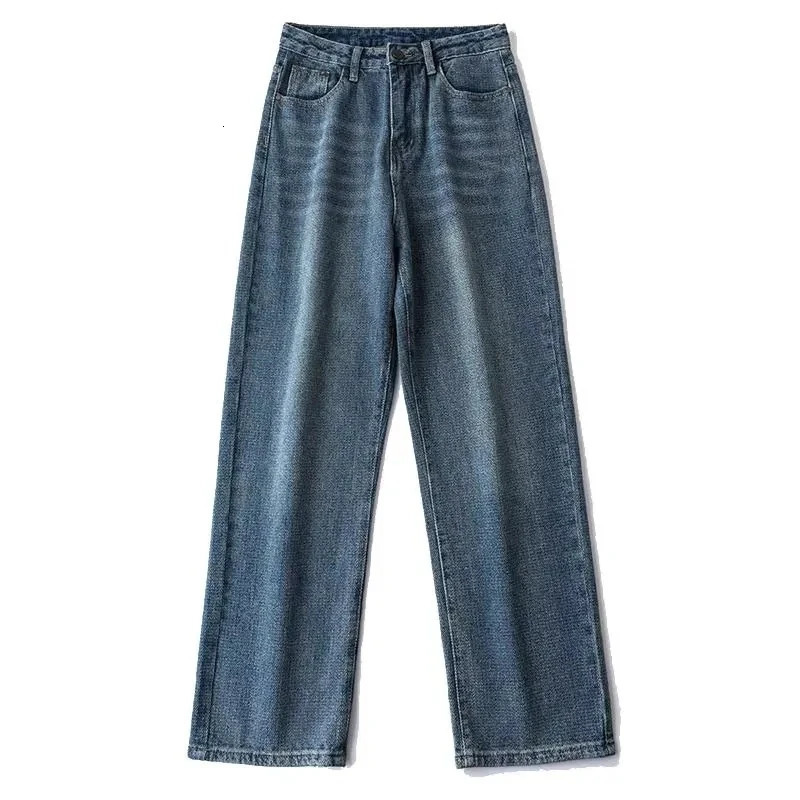 High Waist Wide Leg Straight Loose Jeans Womens Clothing Autumn Winter Bootcut Trousers for Pear Shape Body Slim Fit 251027
