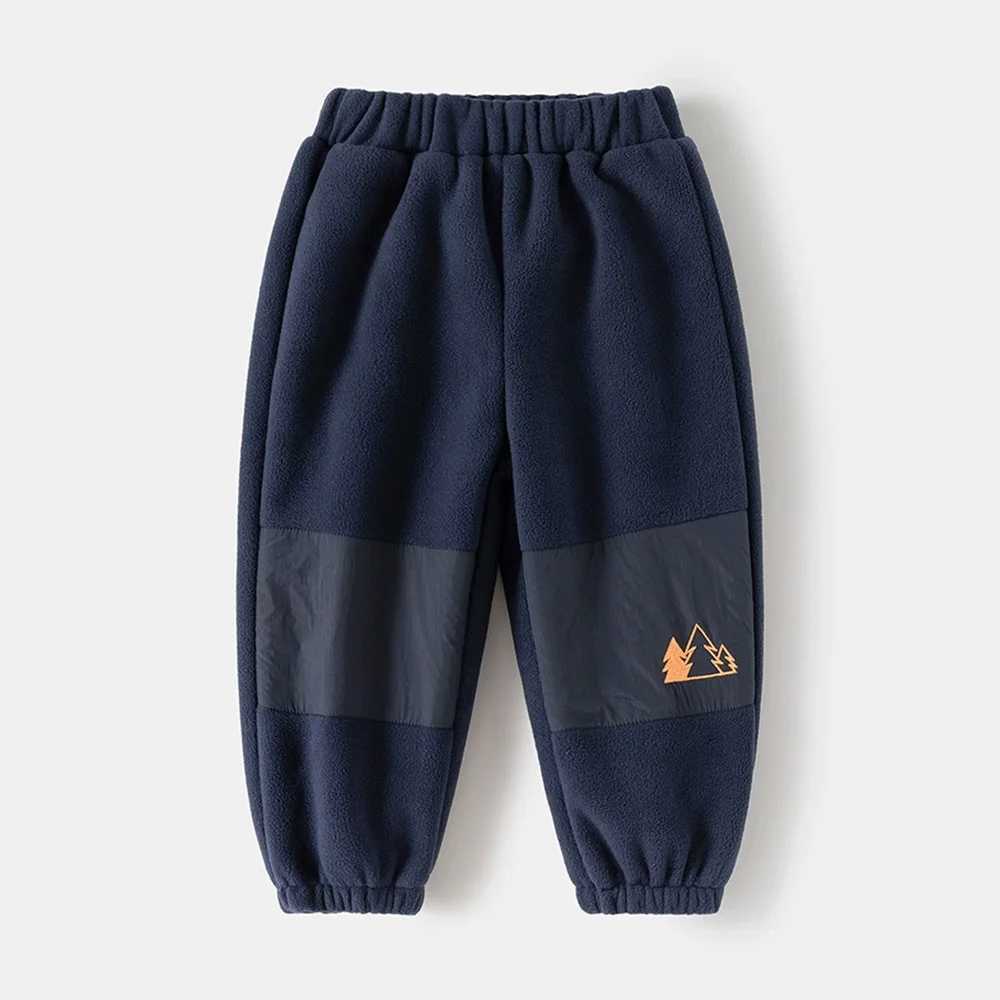 Baby Boys Fleecelined Casual Pants with Elastic Cuffs for Outdoor WearT251027