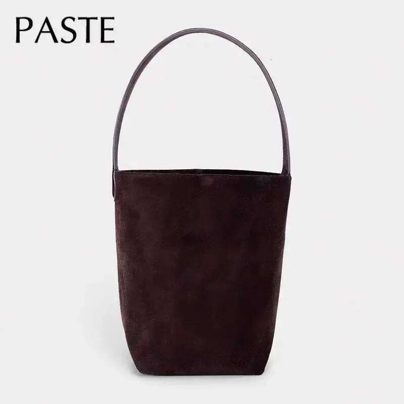 Designer Luxury Winter Comfort And Warmth Color Simple Tote All Match Matte Thick Suede Leather Women Handbag Armpit Shoulder Bag