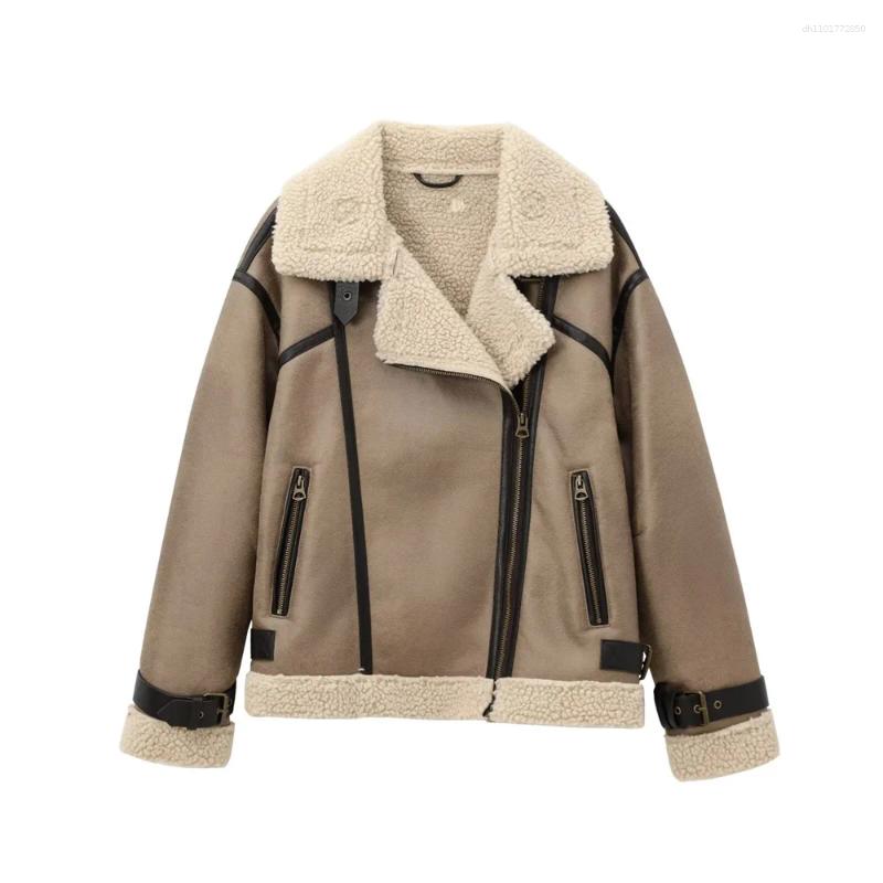 Women's Jackets Autumn European And American Style Retro Loose Buckle Decoration Bottom Double Sided Jacket Coat