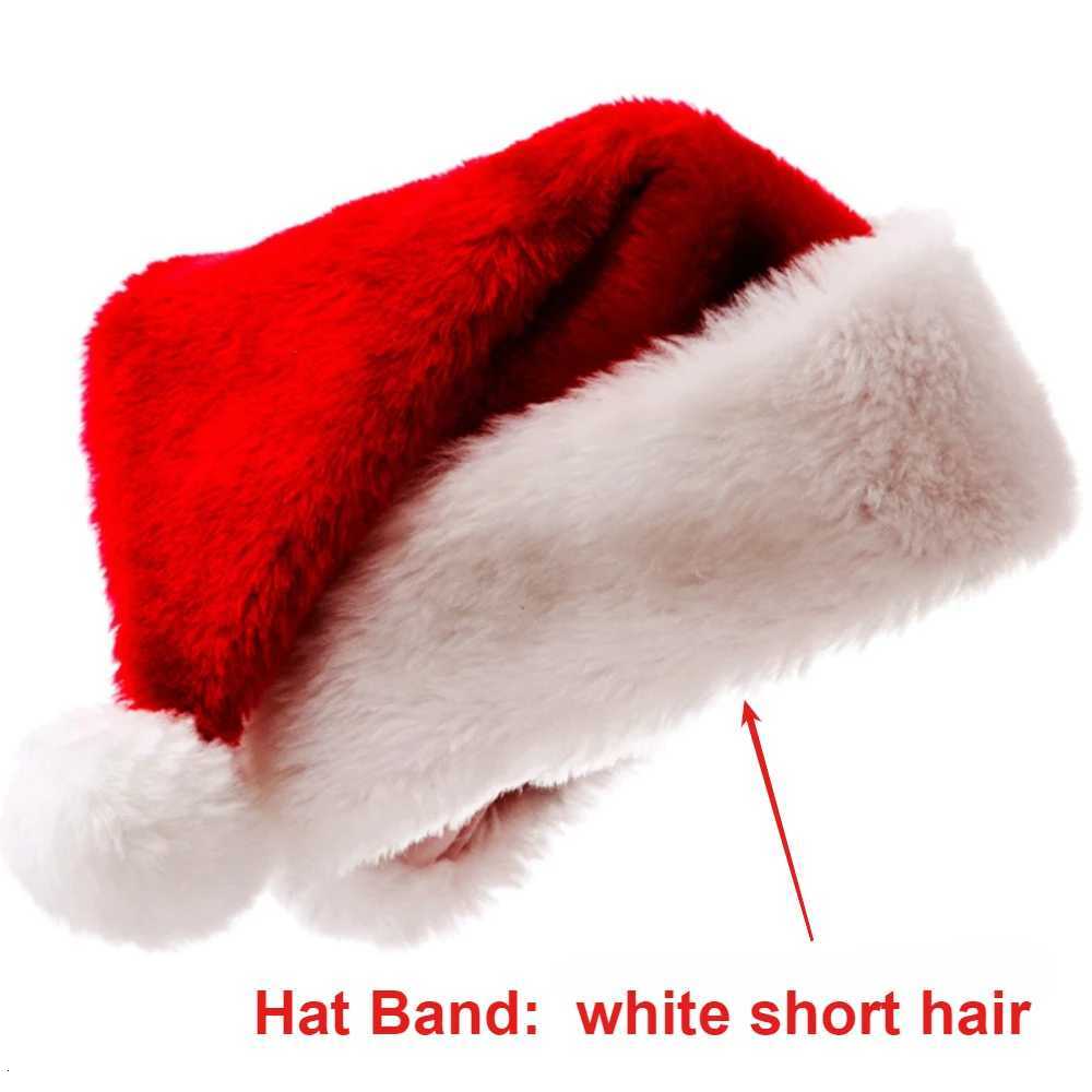 Christmas Hat for Kids Adult Xmas Short Plush Red Santa Claus Hats Warm Xmas Caps New Year Festive Party Home Decoration GiftsW251027
