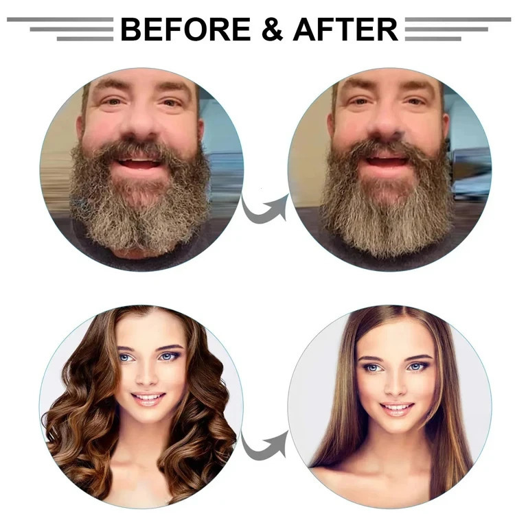 Electric Beard Comb Hair Straightener Brush Hair Brushes Straightener Hair Antiscalding Ceramic Beard Straightening Brush 251027