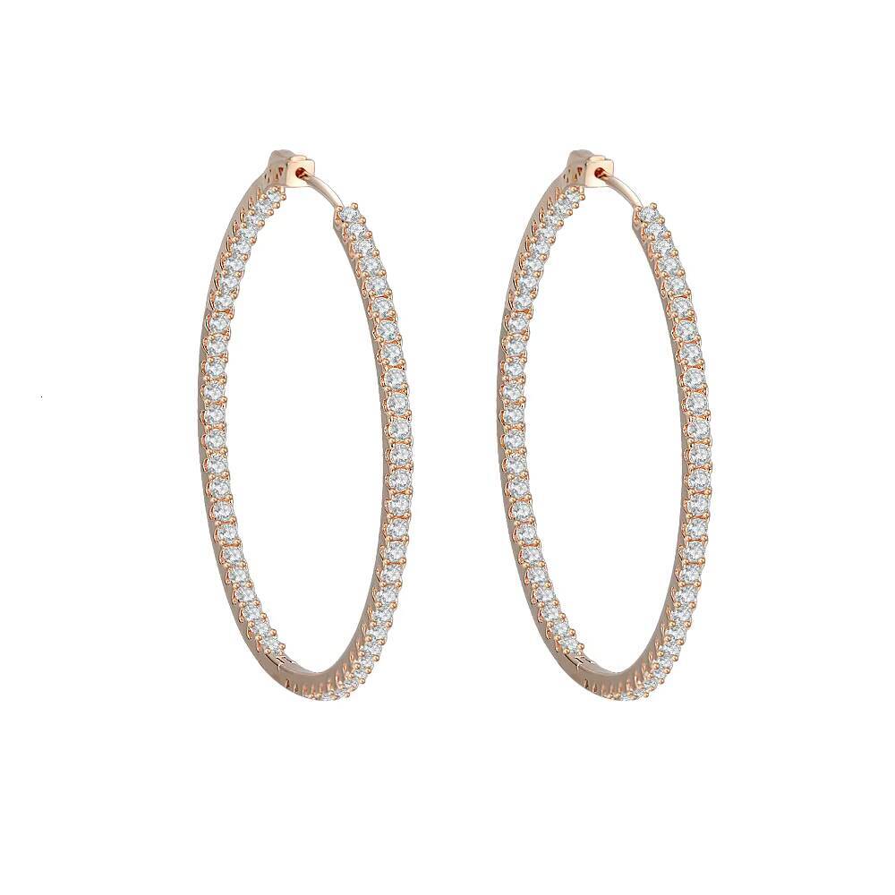 Fashion Women Moissanite Jewelry Earrings 925 Sterling Silver 12mm Big Moissanite Huggie Hoop Earrings for Women