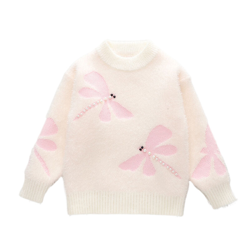 New sweater base knitted sweater fashionable thick imitation mink velvet autumn and winter pullover suitable for children and young girls