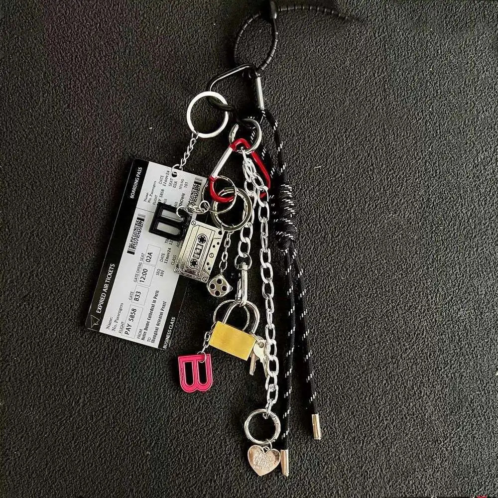Creative Bag Pendant Locomotive Bag Rodeo Same Chain Decorative Keychain Pendant Mobile Phone Lanyard Fashion Accessories 251027