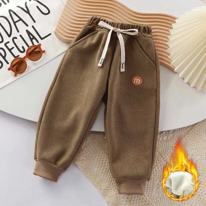 Children Autumn and Winter Thick Outer Protective Pants with Added Fleece Small and Mediumsized BabyAlpaca Fleece Leg BindingT251027