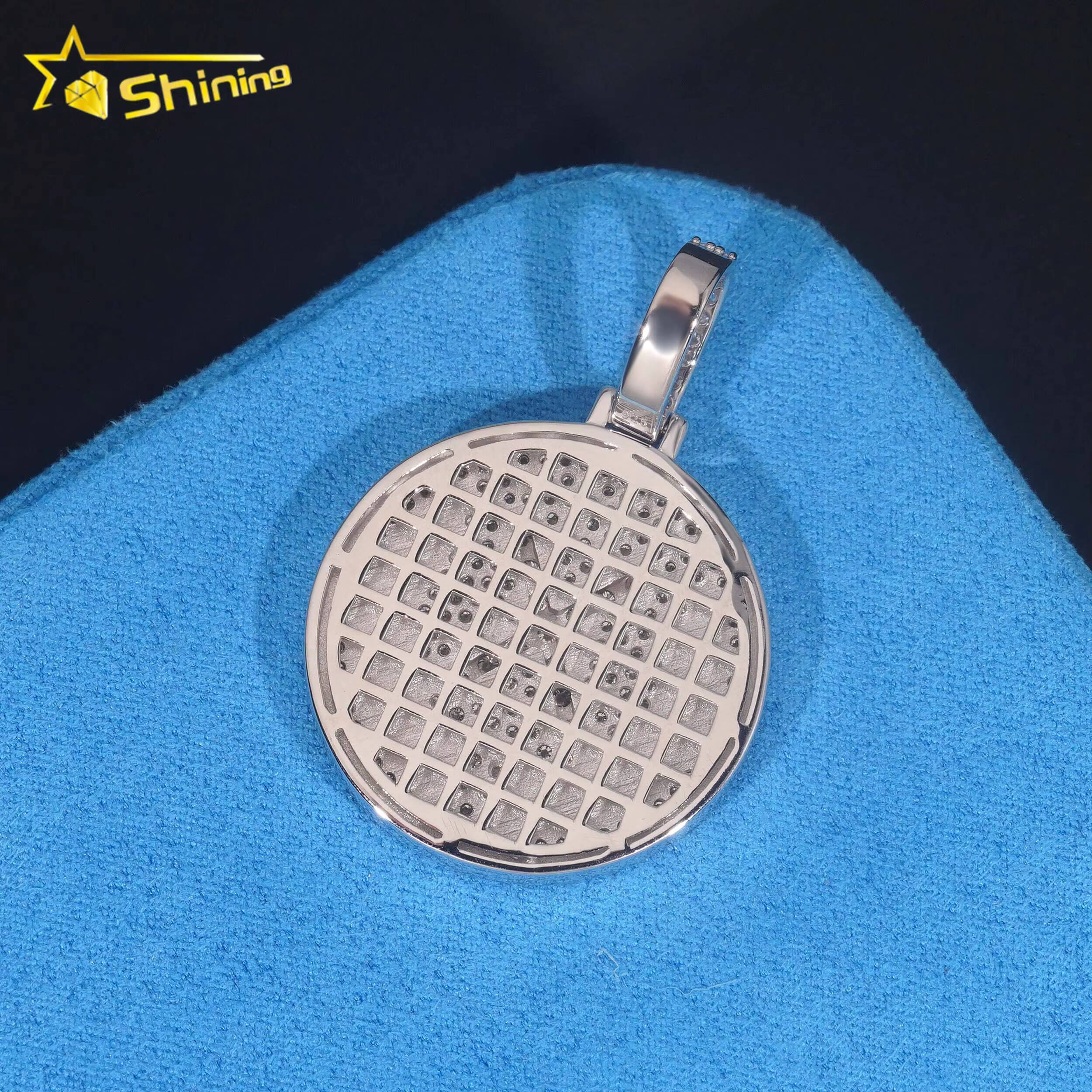 Hop Hip Iced Out Pendant Jewelry Pass Diamond Tester Sterling Silver 925 Moissanite Pendant Men Fashion Charm Pendants