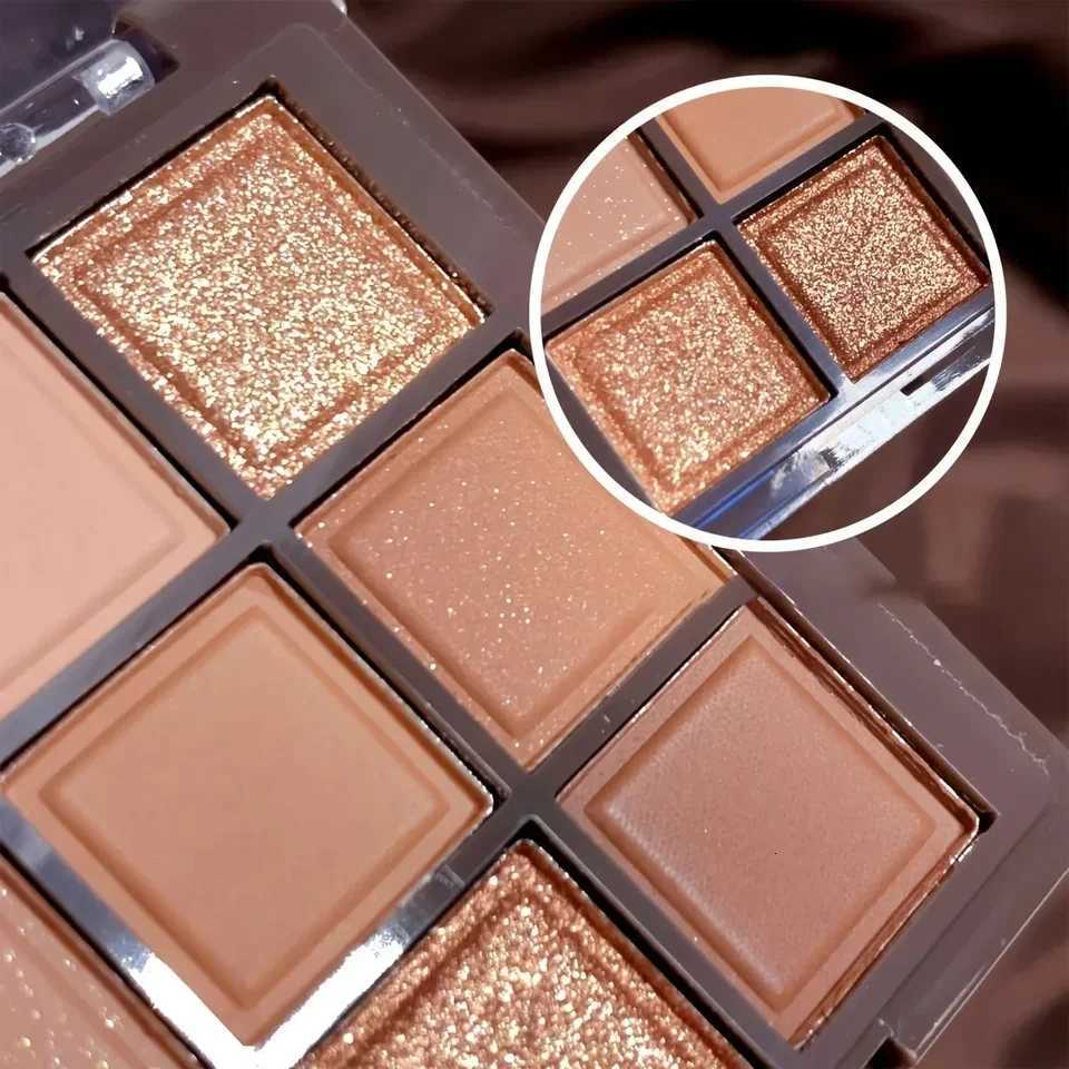 9Color Chocolate Earth Eyeshadow MattePearlescentGlitter High Pigmentation NoMakeup Finish LongLastingXJ251027