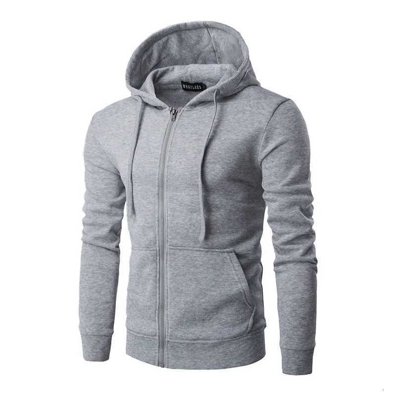 Sudadera Con Capucha De Manga Larga Para Hombre Chaqueta Con Cierre De Cremallera Ajustada Otoo Hoodies Men Clothing Sweatshirt W251027