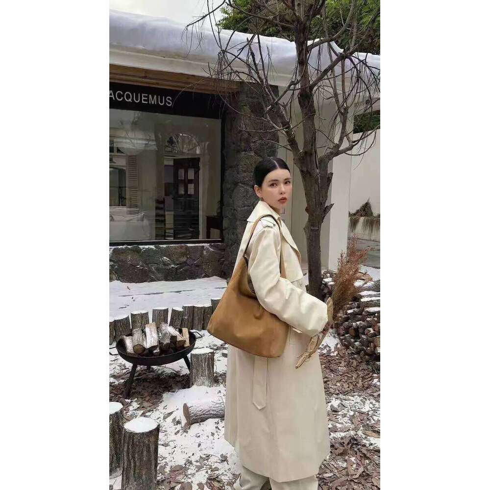 Customized for Individuals Large Capacity Winter Tote High Class Matte Suede Wool Women Handbag Coffee Kakhi Travel Shoulder Bag