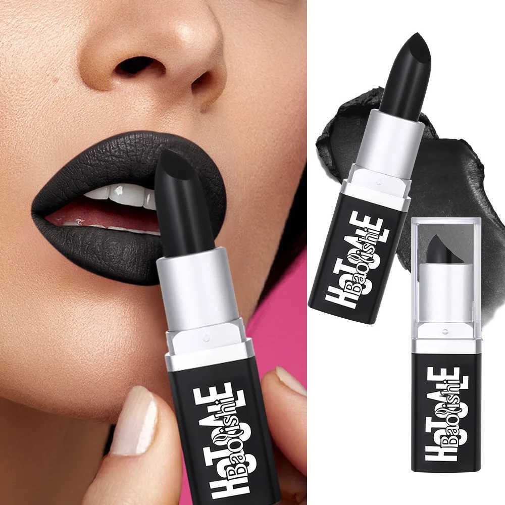 Black Lipstick Matte Lipsticks Waterproof Blue Vampire Color Holloween Party Makeup Maquillaje Lip Pencil Retro Dark Color W251027