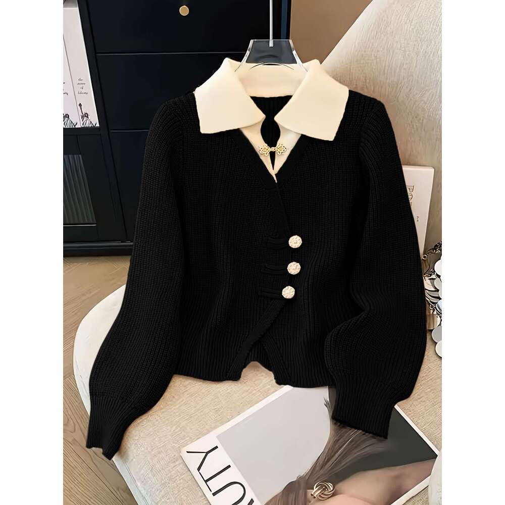 Korean-Style Fashionable Cardigan Women, New Warm Outerwear For Autumn And Winter.