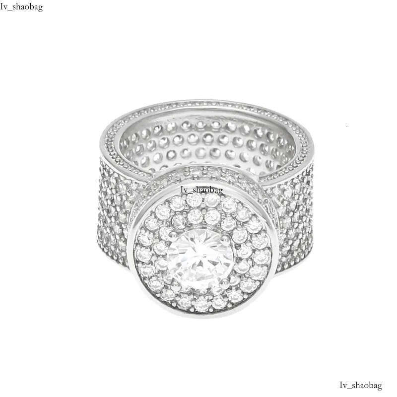 Mens Hip Hop Ring Jewelry Gold Sier Iced Out Crystal Gemstone Dia Rings For Men 825 aaa