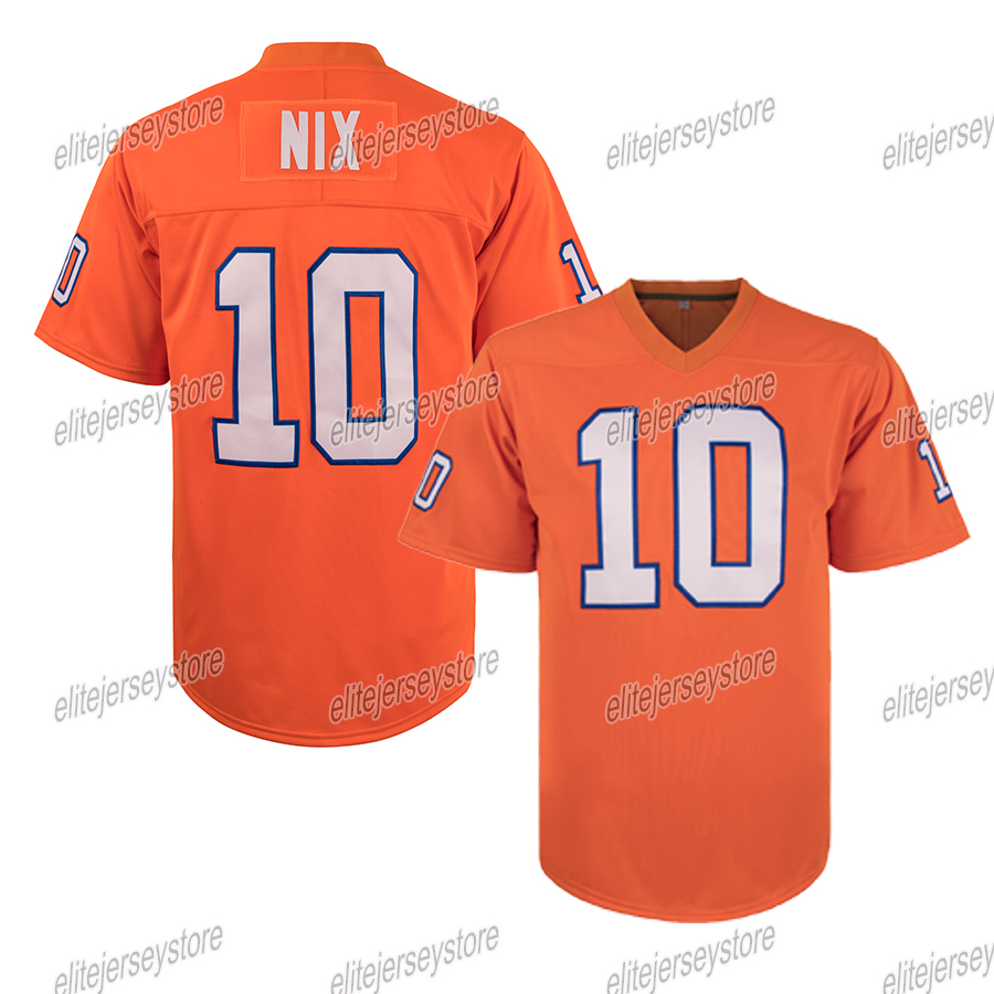 In stock 7 John Elway 10 Bo Nix Football Jersey 100% Stitched Fast Shipping Embroidered Letter Number Design Polyester Men's Retro Classic Sports