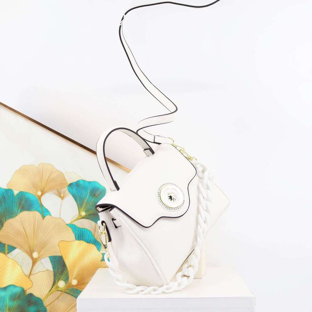 2025 New Women's Acrylic Chain Designer Handbag - Textured Surface & Stylish Design for Daily Carry