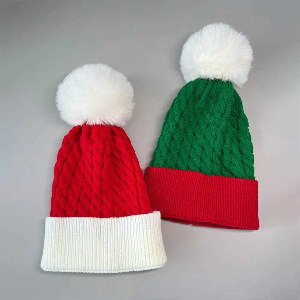 Gift Winter Warm Christmas Hat Cute Holiday Supplies Christmas Clothing Happy Christmas Acrylic Fibers Knitted Woolen Hat AdultW251027
