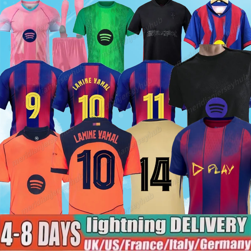 Barcelonasoccer jersey 25 26 LAMINE YAMAL Barcelonaes LEWANDOWSKI OLMO Cactus Jack Limited Edition GAVI camiseta de futbol PEDRI FERRAN barcelone RASHFORD 14