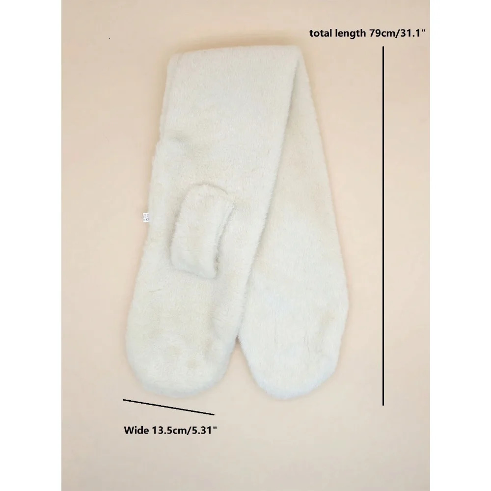 Winter Warm Plush Baby Scarf Solid Color Crossover neck Scarf Soft Furry Warm Neck Gaiter for Boys and Girls 251027