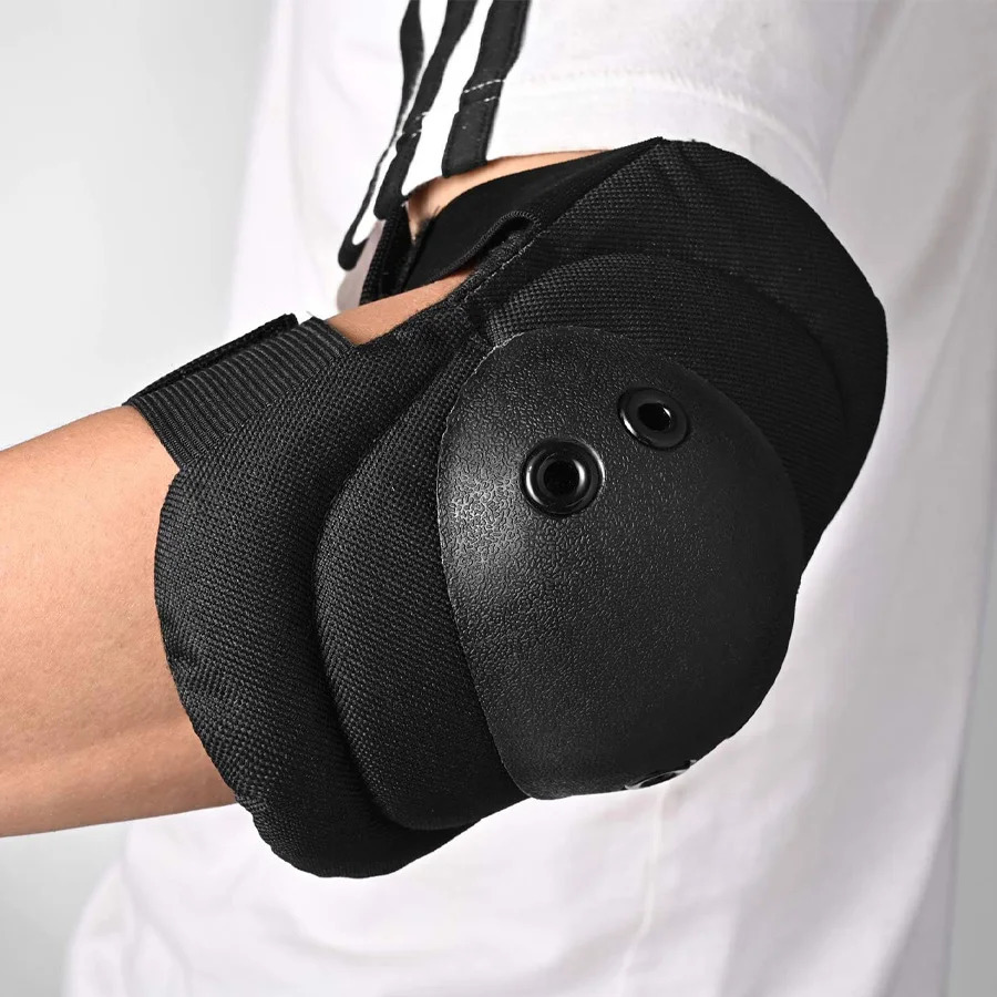 A set of Four Knees and ElbowsAirsoft Knee Elbow Protective Pads Combat Paintball Skate Outdoor Sports Safety Guard Gear 251023